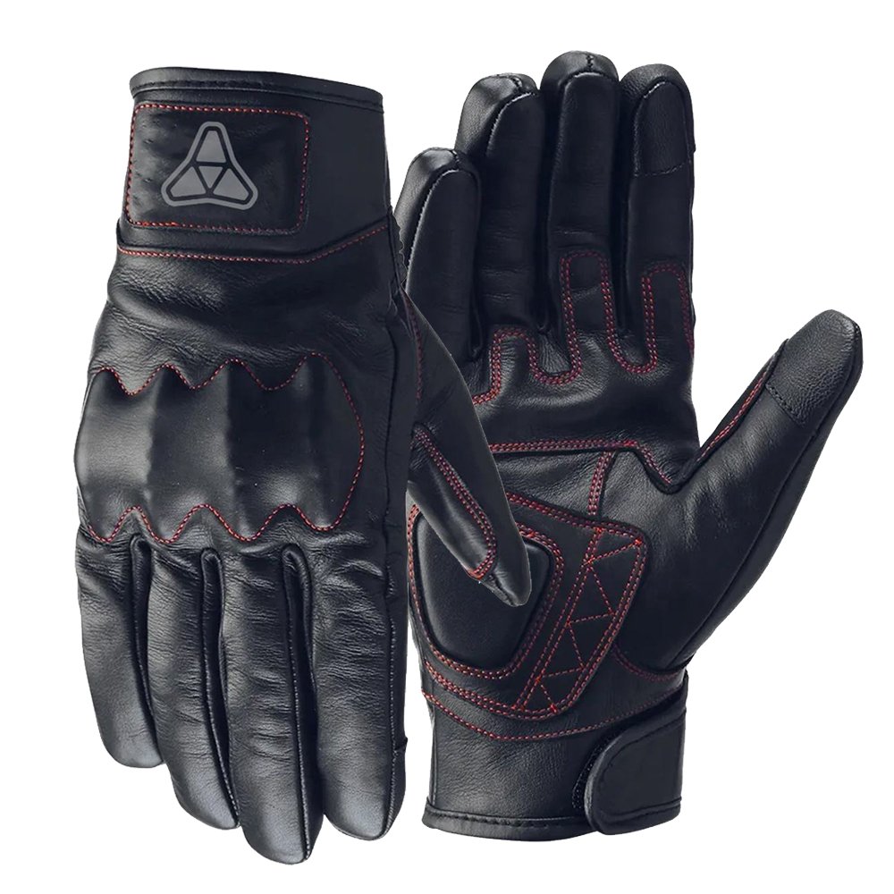 VERTEX cowhide motorcycle gloves made from 100% genuine cowhide leather with reinforced palm panels by Maxler Motosport