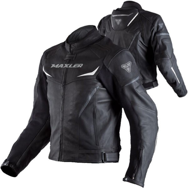 WOLF removable liner leather motorcycle jacket sport touring cowhide black OEM CE ready production
