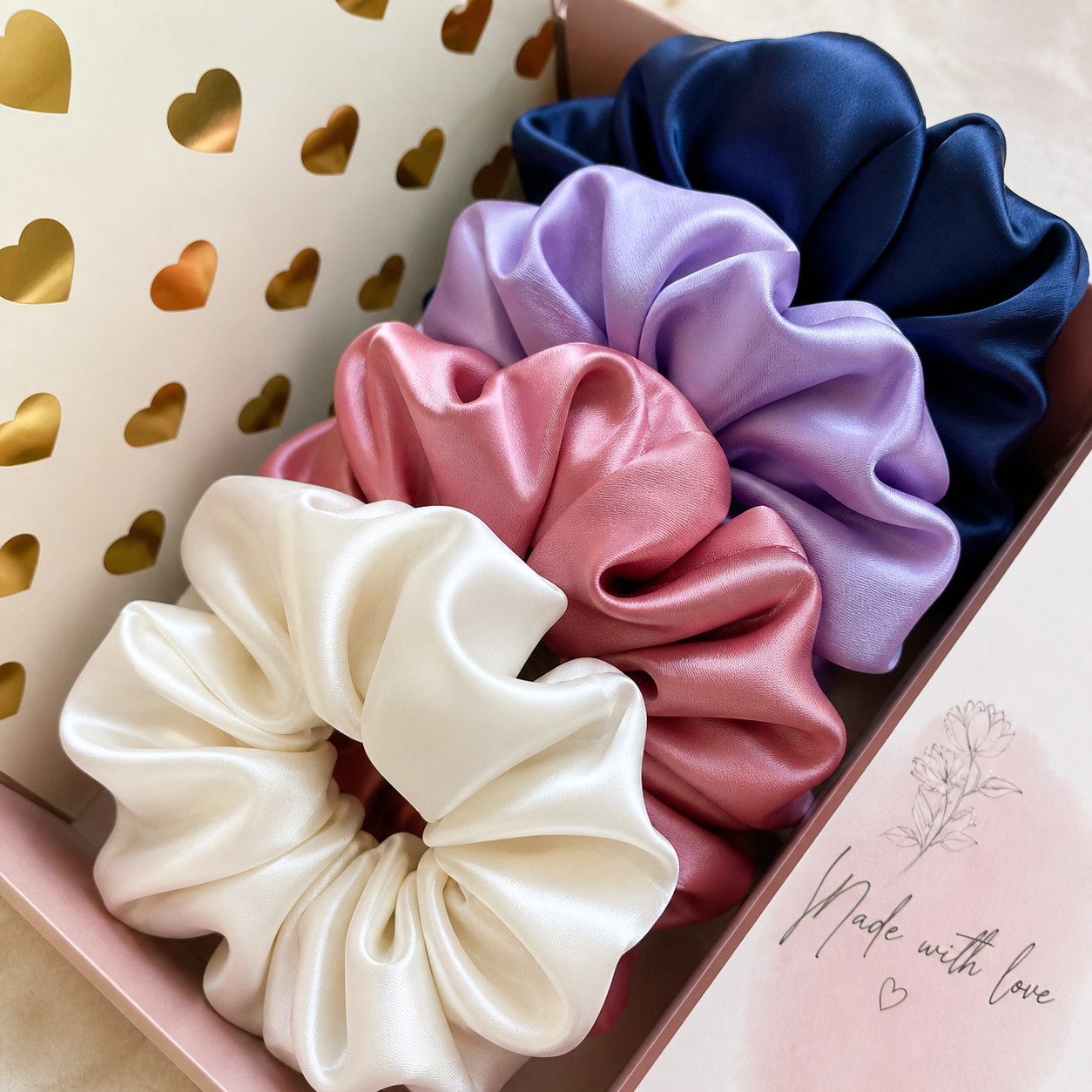 Stylish Silk Scrunchies Bundle for Girls 7 Stylish Silk Scrunchies Bundle for Girls - Image 7