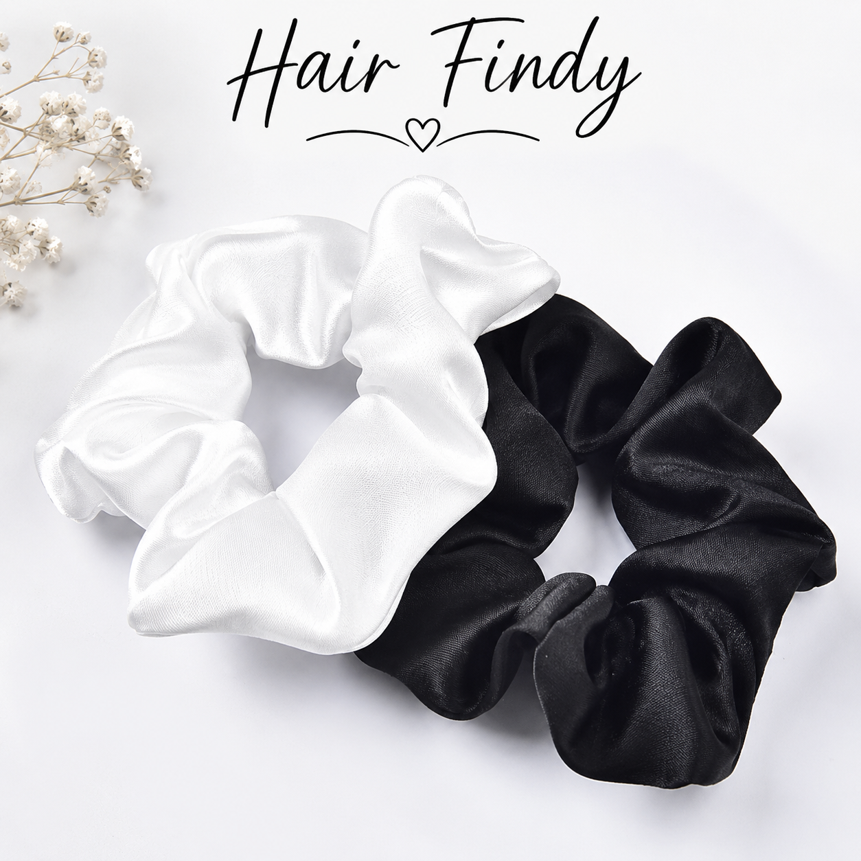 Stylish Silk Scrunchies Bundle for Girls 1 Stylish Silk Scrunchies Bundle for Girls | Gentle Hair Accessories
