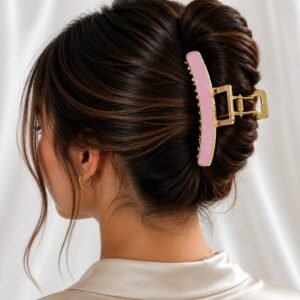 Stylish Gold Hair Claw Clip for Girls