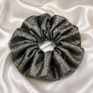Floral Jacquard Fabric Scrunchie