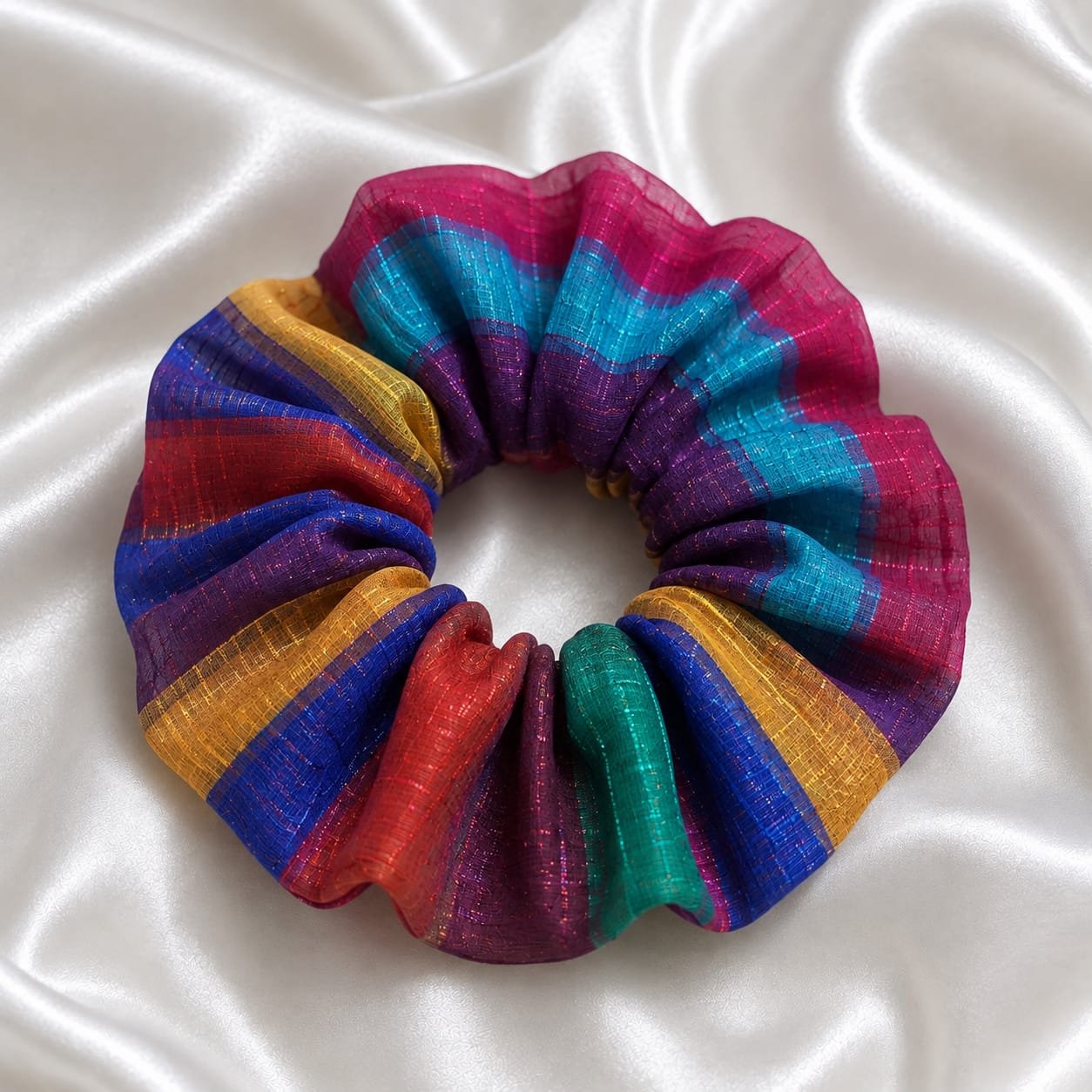 Printed Fabric Scrunchie 1 Printed Fabric Scrunchie
