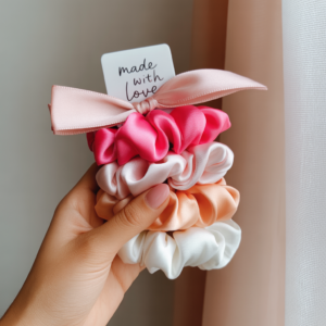 Pack of 4 Silk Scrunchies